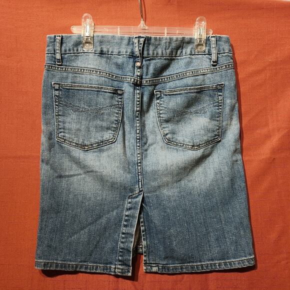 Gap 1969 Sz 8/M Blue Denim Jean Pencil Skirt 4 Pockets w/ Slit Y2K 90s Retro - Picture 2 of 8